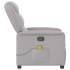 Sillón de masaje reclinable de tela gris