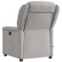 Sillón de masaje reclinable de tela gris