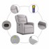 Sillón de masaje reclinable de tela gris