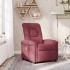 Sillón de masaje reclinable de tela color vino