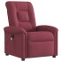Sillón de masaje reclinable de tela color vino