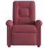 Sillón de masaje reclinable de tela color vino