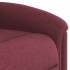 Sillón de masaje reclinable de tela color vino