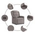 Sillón reclinable de tela gris