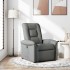 Sillón reclinable de tela gris