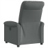 Sillón reclinable de tela gris