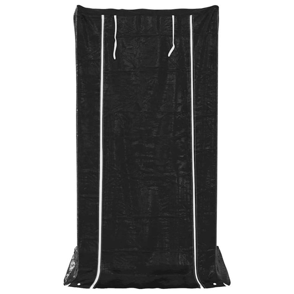 Leñero cubierta lluvia 100x100x200 cm acero