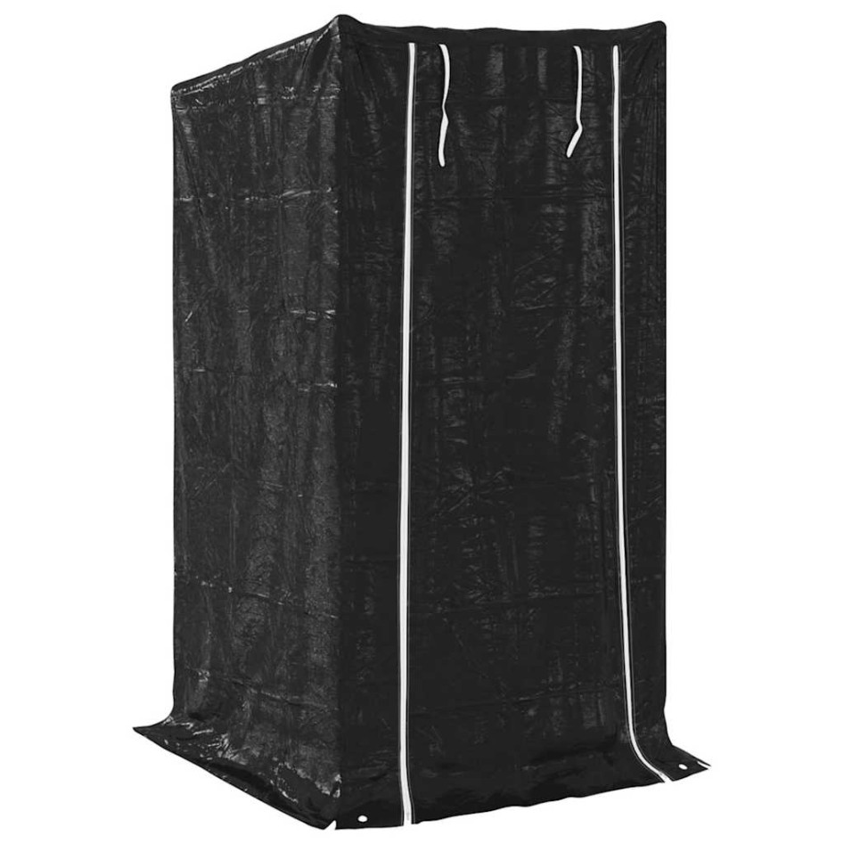 Leñero cubierta lluvia 100x100x200 cm acero