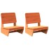 Sillas de jardín 2 uds marrón cera 60x64x70,5