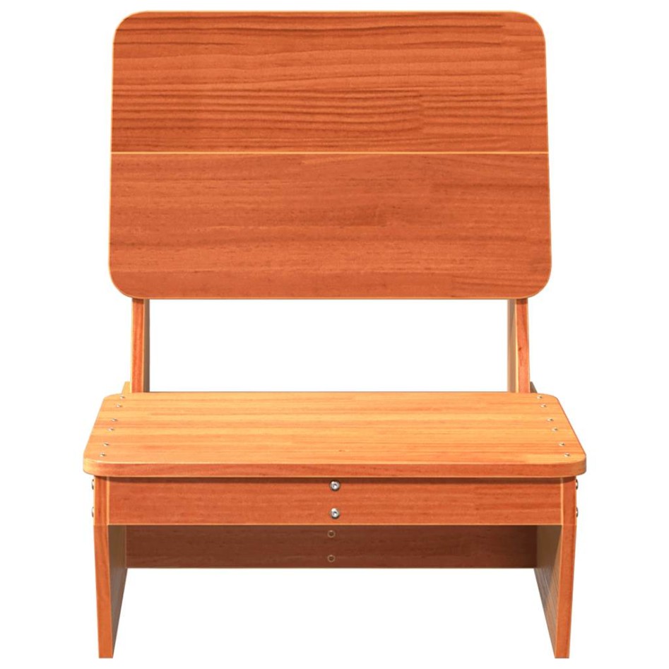 Sillas de jardín 2 uds marrón cera 60x64x70,5