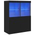 Aparador negro 81x37x100 cm madera de