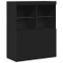 Aparador negro 81x37x100 cm madera de