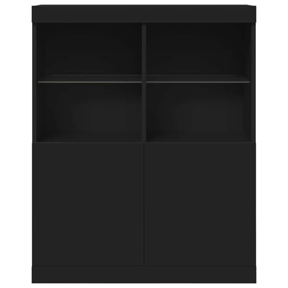 Aparador negro 81x37x100 cm madera de