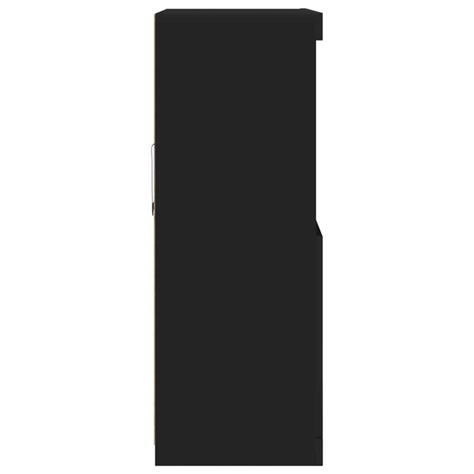 Aparador negro 81x37x100 cm madera de