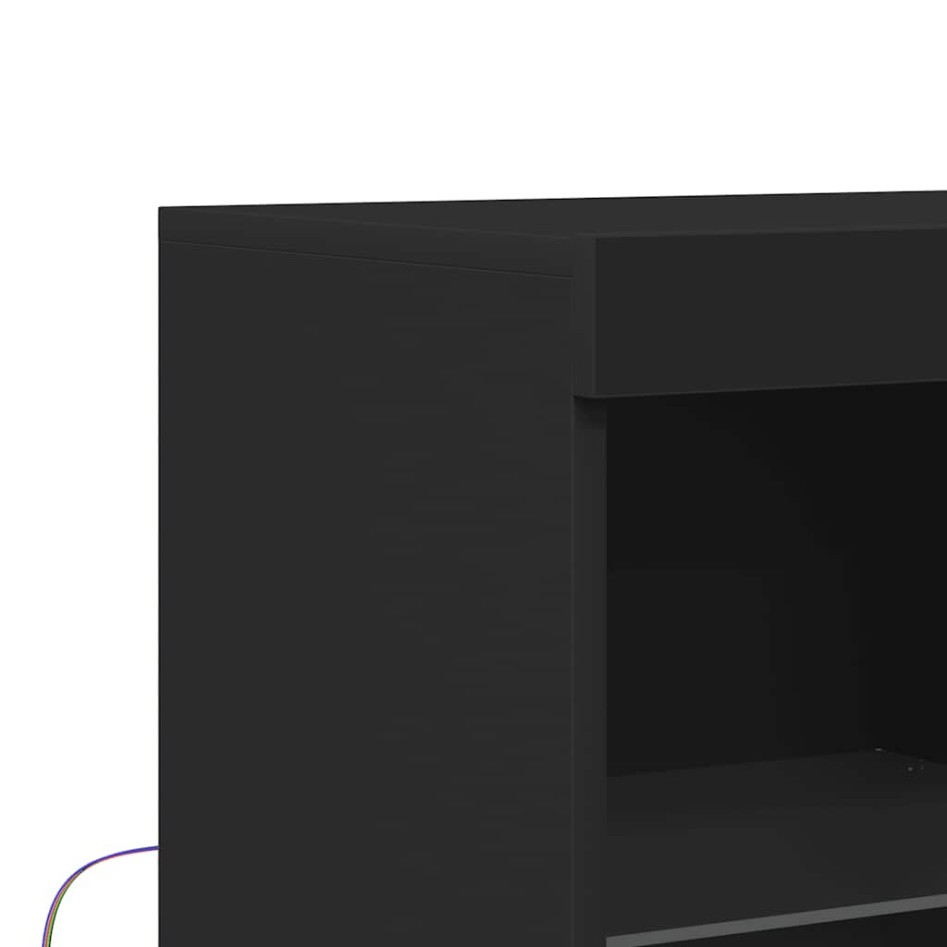 Aparador negro 81x37x100 cm madera de