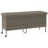 Caja almacenaje jardín ruedas ratán sintético gris 160x55x75