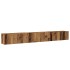 Conjunto de mueble de TV 3 piezas montado la pared madera