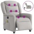 Sillón reclinable de masaje eléctrico tela gris
