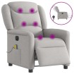 Sillón reclinable de masaje eléctrico tela gris nube