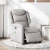 Sillón reclinable de masaje eléctrico tela gris