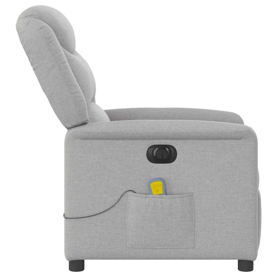 Sillón reclinable de masaje eléctrico tela gris