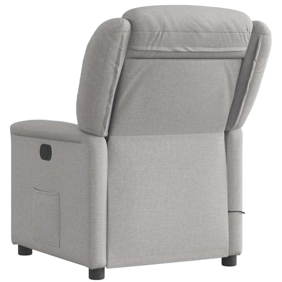 Sillón reclinable de masaje eléctrico tela gris