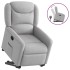 Sillón reclinable elevable de tela gris