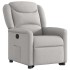 Sillón reclinable elevable de tela gris