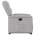 Sillón reclinable elevable de tela gris