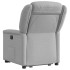 Sillón reclinable elevable de tela gris