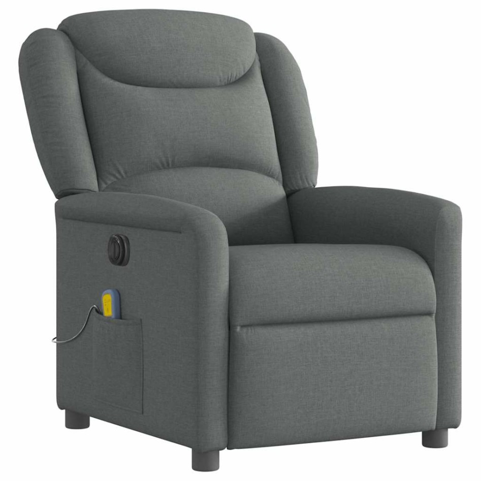 Sillón reclinable de masaje eléctrico tela gris