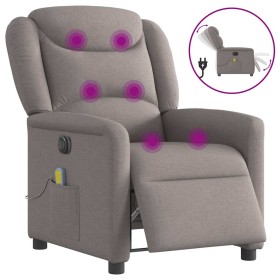 Sillón reclinable de masaje eléctrico tela gris