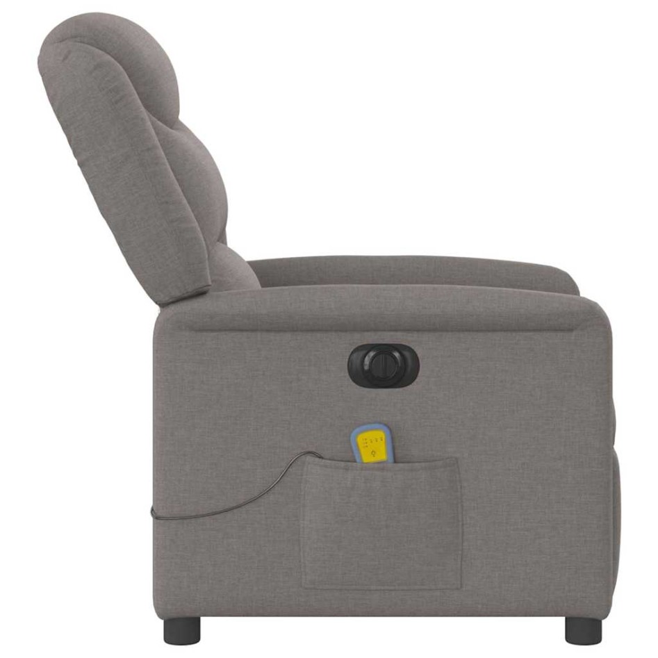 Sillón reclinable de masaje eléctrico tela gris
