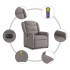 Sillón reclinable de masaje eléctrico tela gris