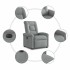 Sillón reclinable eléctrico tela gris