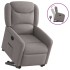 Sillón reclinable elevable tela gris