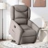 Sillón reclinable elevable tela gris