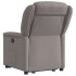 Sillón reclinable elevable tela gris