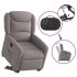 Sillón reclinable elevable tela gris