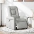 Sillón reclinable eléctrico de tela gris