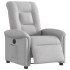 Sillón reclinable eléctrico de tela gris