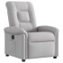 Sillón reclinable eléctrico de tela gris