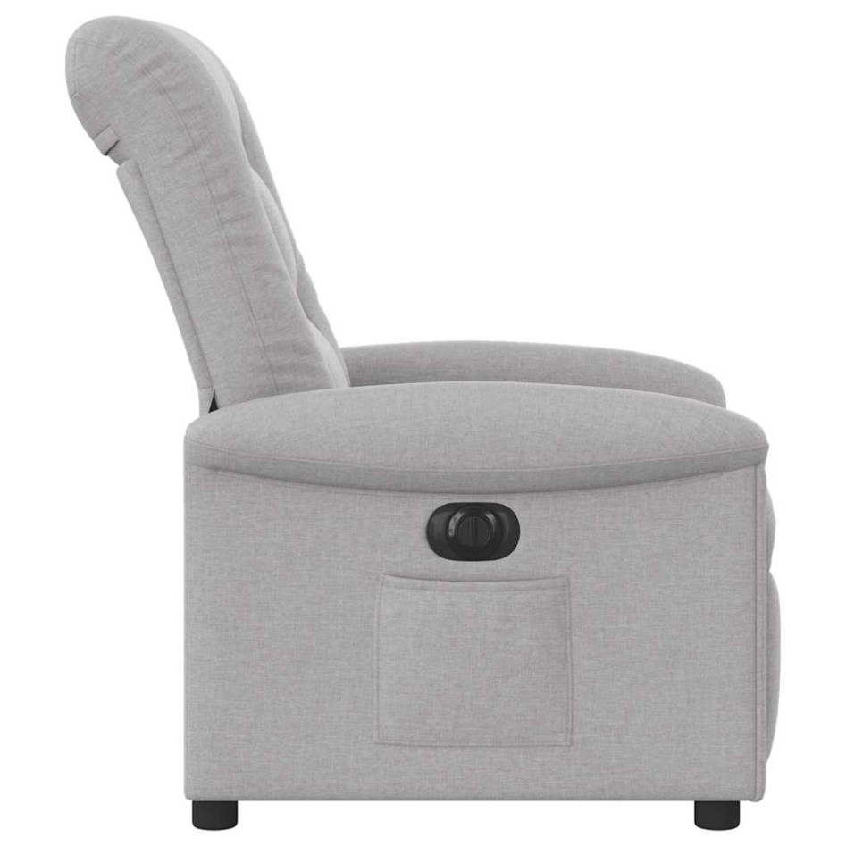 Sillón reclinable eléctrico de tela gris
