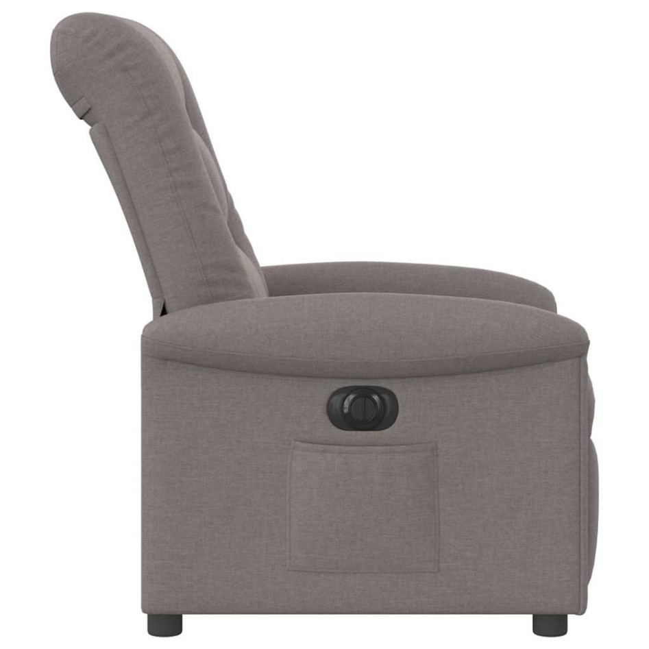 Sillón reclinable eléctrico tela gris