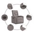 Sillón reclinable eléctrico tela gris