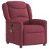 Sillón de masaje reclinable eléctrico tela rojo