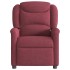 Sillón de masaje reclinable eléctrico tela rojo