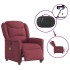 Sillón de masaje reclinable eléctrico tela rojo