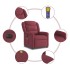 Sillón de masaje reclinable eléctrico tela rojo