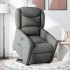 Sillón eléctrico reclinable elevable de tela gris